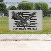 cool Patriotic God Bless America eagle Flag