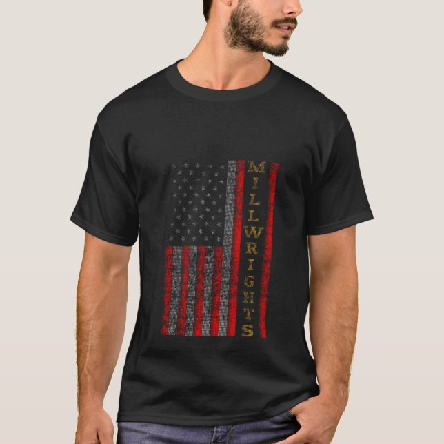 Cool Patriotic Millwrights US Flag Pullover  (Front)