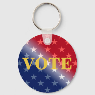 Cool Patriotic VOTE Voter Voting Custom  Keychain