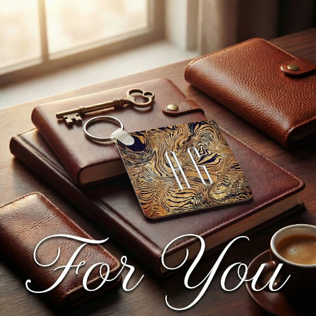 Cool pattern unique text  keychain (Creator Uploaded)