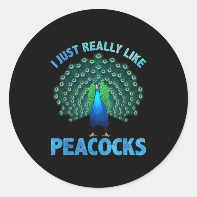 Cool Pea Design For Men Women Kids Bird Pea Lovers Classic Round Sticker (Front)