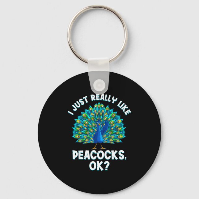 Cool Pea Design For Men Women Kids Bird Pea Lovers Keychain (Front)