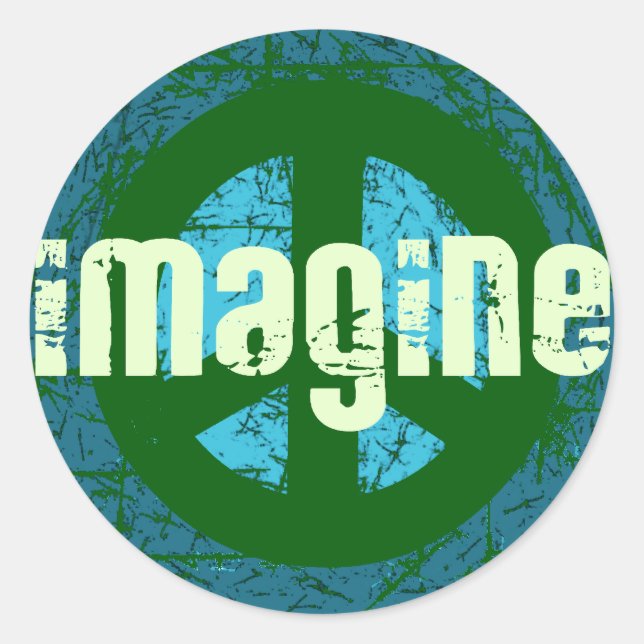 Cool Peace Anti-war Classic Round Sticker (Front)