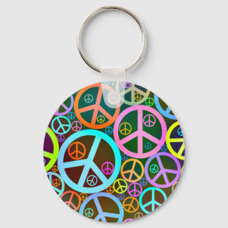 Cool Peace Love Heart Keychain