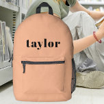 Cool Peach Modern Minimalist Simple Stylish Trendy Printed Backpack<br><div class="desc">Introducing the Cool Peach Modern Minimalist Simple Stylish Trendy Printed Backpack—a versatile and personalized accessory for various needs. This backpack is perfect for back-to-school supplies, making it an excellent choice for both teachers and students. Designed with a modern and minimalist aesthetic, this backpack stands out with its trendy peach colour...</div>