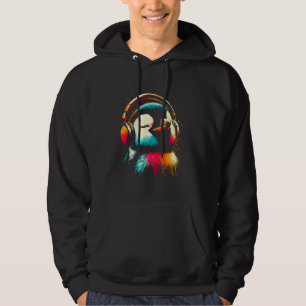 Cool Penguin Art for Music Lovers Christmas Birthd Hoodie
