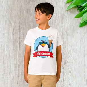 Cool Penguin Holding Ice Cream T-Shirt
