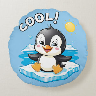 Cool! ,  Penguin Round Pillow