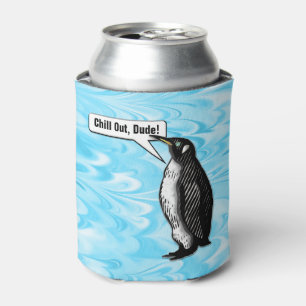 Cool Penguin Talk (Personalized) Can Cooler