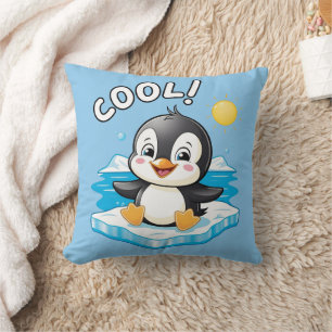 Cool! ,  Penguin Throw Pillow