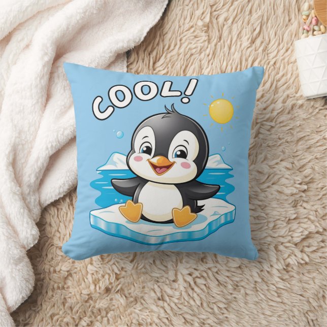 Cool! ,  Penguin Throw Pillow (Blanket)