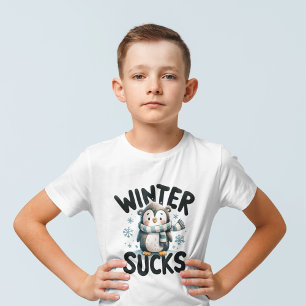 Cool Penguin Winter Discontent  T-Shirt