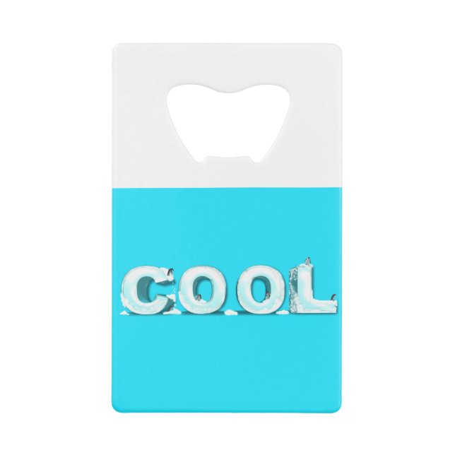 Cool Penguins Credit Card Bottle Opener (Front)