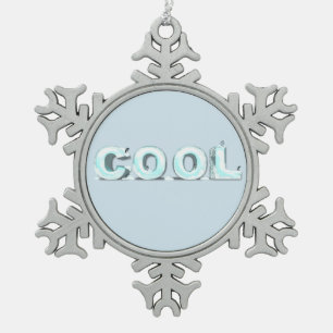 Cool Penguins Snowflake Pewter Christmas Ornament
