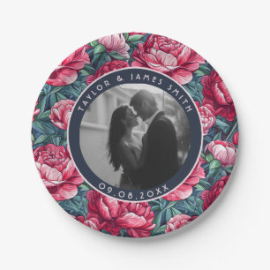 Cool Peonies Plates For Bachelorette Party