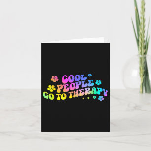 Cool People Go To Therapy Awareness S  Card