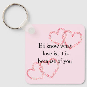 cool perfect love a quote keychain