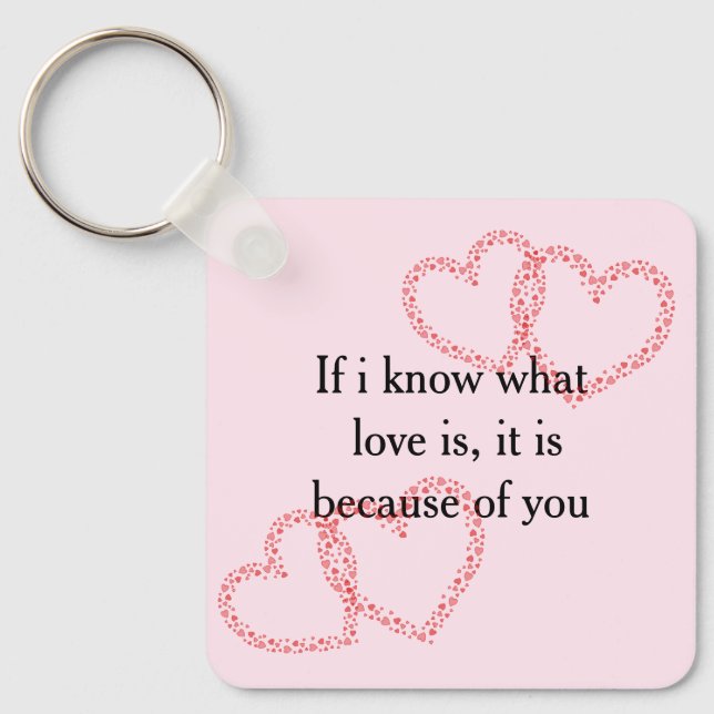 cool perfect love a quote keychain (Front)