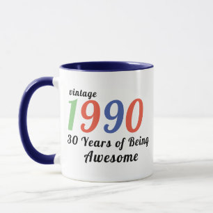 Cool Personalize Custom Year Age Awesome Birthday Mug