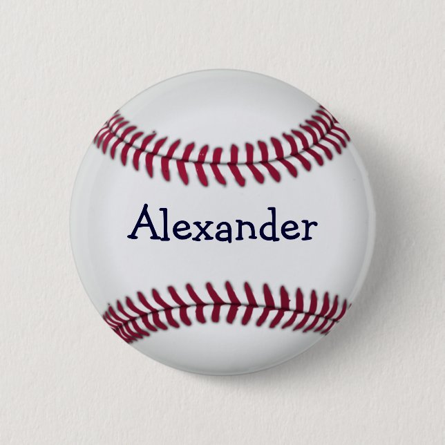 Cool Personalized Baseball 2 Inch Round Button (Front)