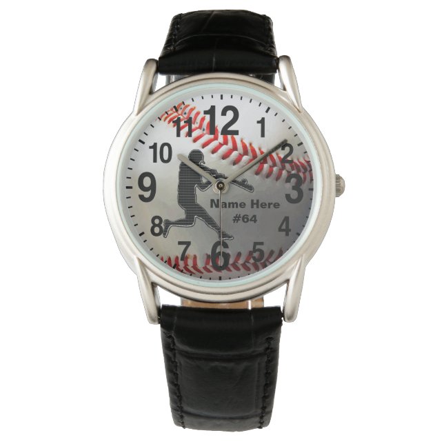 Cool Personalized Baseball Watch for Guys (Front)