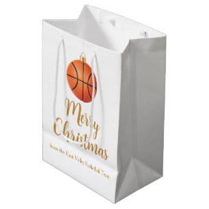 Cool Personalized Basketball Team Christmas Medium Gift Bag