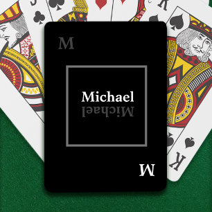 Cool Personalized BLACK Playing Cards