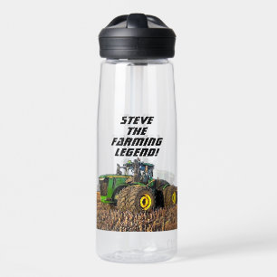 Cool Personalized Farming Legend Tractor Equipment Water Bottle