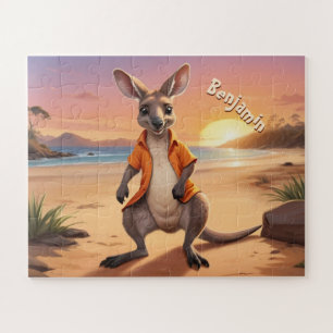 Cool Personalized Kangaroo Jigsaw Puzzle