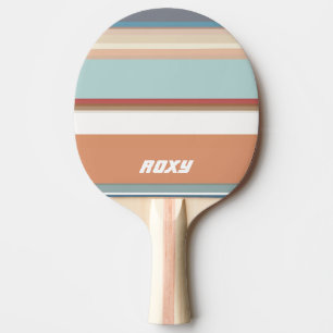 Cool Personalized Modern Colourful Stripes   Ping Pong Paddle