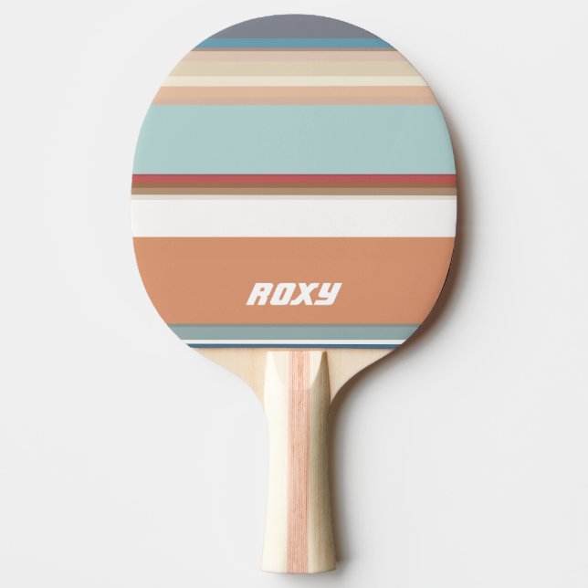 Cool Personalized Modern Colourful Stripes   Ping Pong Paddle (Front)