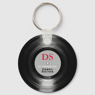 Cool Personalized Music Vinyl Record Keychain