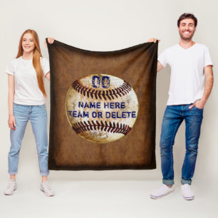Cool Personalized Rustic Baseball Throw Blanket