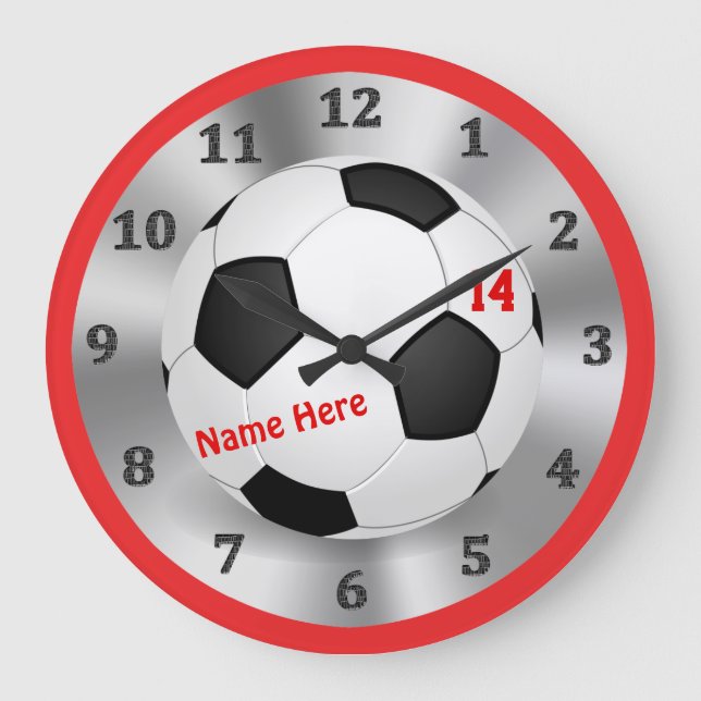 Cool Personalized Soccer Clock for Soccer Bedrooms (Front)