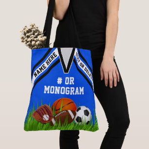 Cool Personalized Sports Tote Bag, Your Text