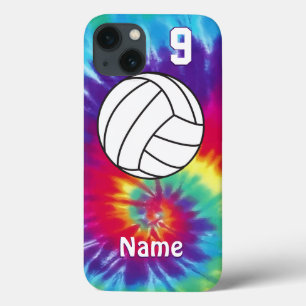 Cool Personalized Tie Dye Volleyball Phone Cases