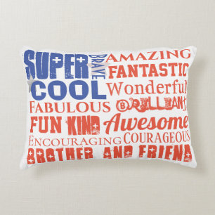 Cool Personalized Typography Subway Art USA Flag Accent Pillow