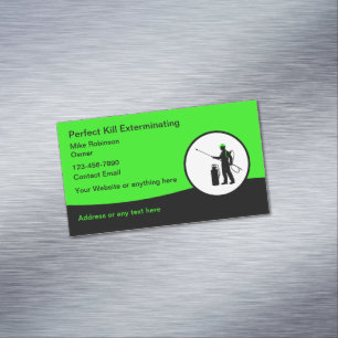Cool Pest Control Exterminating Bold Magnetic Business Card