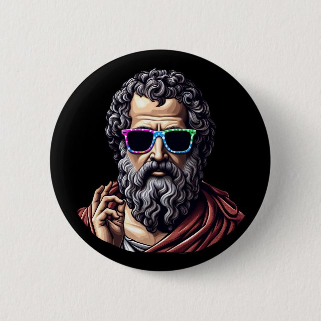 Cool Philosopher 2 Inch Round Button (Front)
