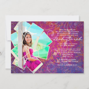 COOL PHOTO COLLAGE Invitation Bat mitzvah