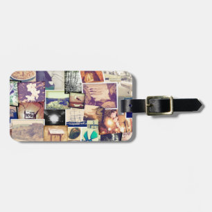 Cool Photo Filter Hipster Collage Luggage Tag