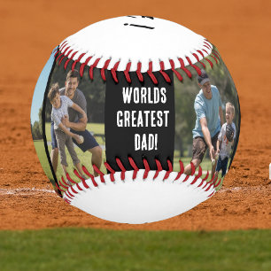 Cool Photo Greatest Dad Personalize Baseball