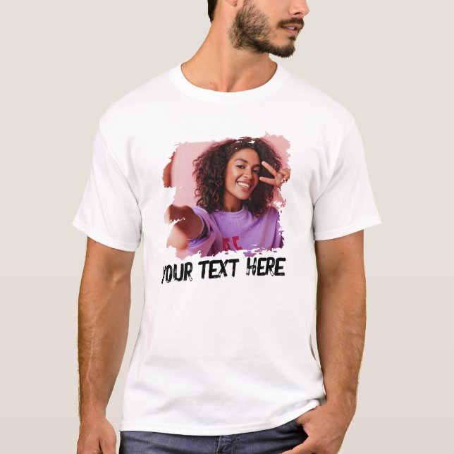 Cool photo Grunge T-shirt personnalisé (Devant)