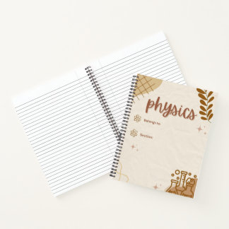 Cool Physics Equations & Formulas Journal