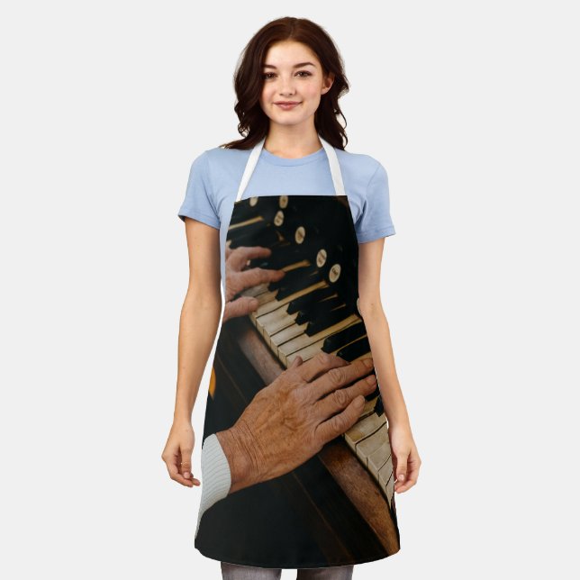 Cool Piano Artwork Apron (Worn)