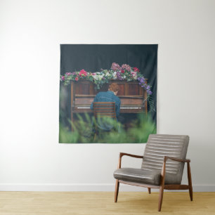 Cool Piano Artwork Tapestry