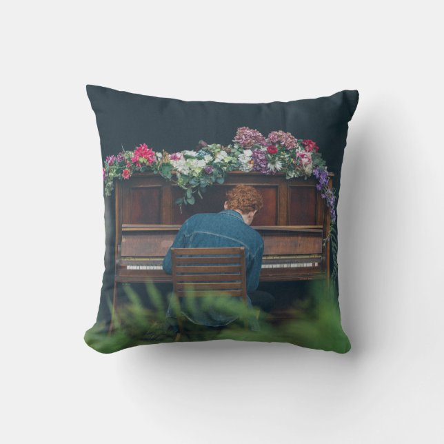 Cool Piano Artwork Throw Pillow (Front)