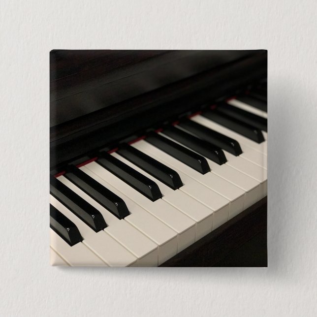 Cool Piano Design 2 Inch Square Button (Front)