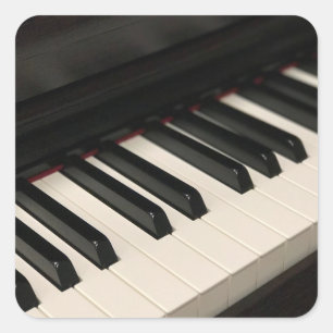 Cool Piano Design Square Sticker