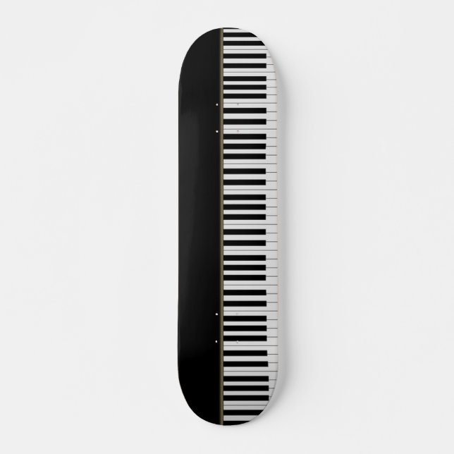 Cool Piano Keys,Black Skateboard (Front)